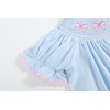 Lil cactus Blue and Pink Bow Smocked Bishop Dress, 18-24