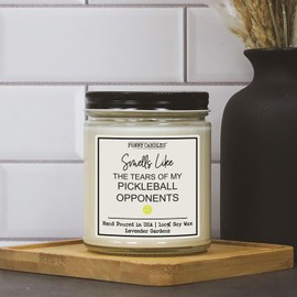 Funny Candles - Tears of My Pickleball Opponents Candle, Pickleball Gifts for Women, Men, Mom, Dad - Mothers Day, Fathers Day, Funny Gifts for Pickle Ball Lovers, Players Accessories – Made In The USA