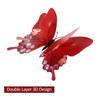 12PCS Butterfly Wall Decals Removable 3D Red Butterflies Sticker with