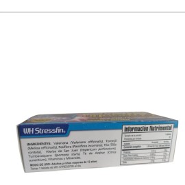 Wh Stressfin, 30 Tabs 500 Mg, Adios Ansiedad!
