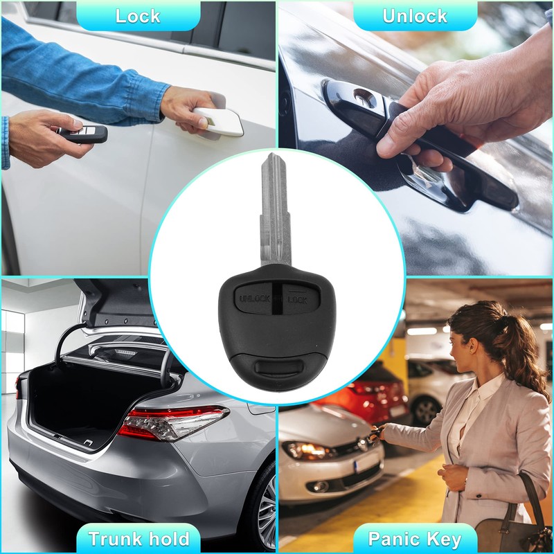X AUTOHAUX Car Key Case 2 Buttons Remote Control Key
