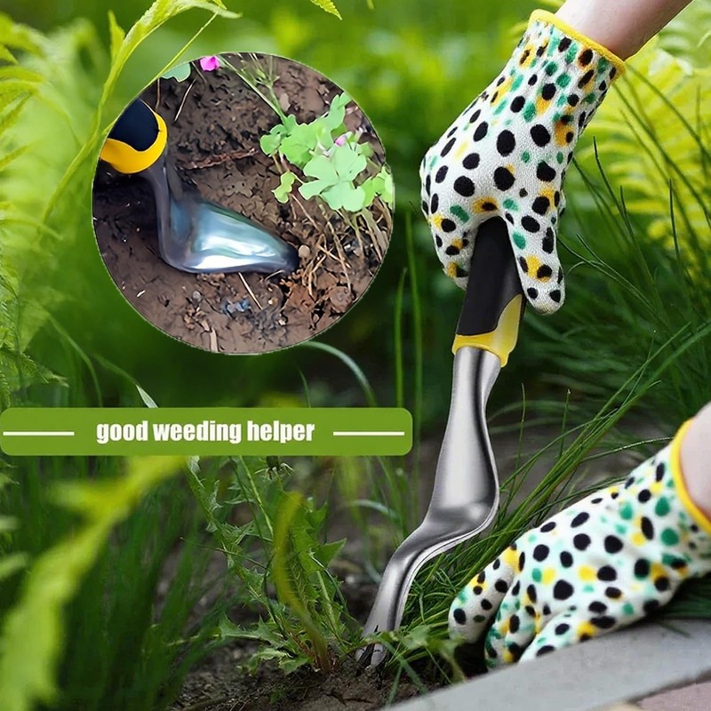 Hand Weeder Puller Tool, Garden Handle with V-Shaped - Ergonomic