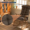 Sutailocus Tufted Adirondack Chair Cushion - Non-Slip Lace-up Indoor Rocking