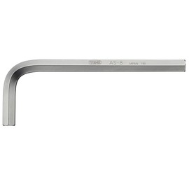 TONE AS-08 Hexagonal Bar L-Shaped Wrench Double Side Width 0.3 inches (08 mm)