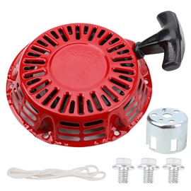 GX120 GX160 GX200 Pull Start Assembly with Start Cup 28400-Z4M-305ZB for Honda Generator Recoil Starter 159cc 196cc 4HP 5.5HP 6.5HP Pull Cord Parts, Replaces 28400-Z0T-003ZB 28400-ZH8-023ZB, Red