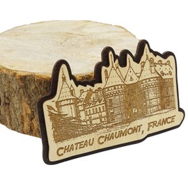 Printtoo Souvenir Wooden Chateau Chaumont France Engraved Fridge Magnet Gift