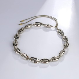 KELITCH Gold Shell Cowrie Necklace Women Cowry Seashell Strand Necklace Bohemian Gold Necklace New