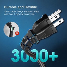 islewire 25 FT Outdoor Extension Cord Waterproof, Black, 3-Prong Power Cord, 16 AWG SJTW, 13A 1625W, Grounded, General Purpose Long Extension Cord for Lawn & Garden, ETL Listed