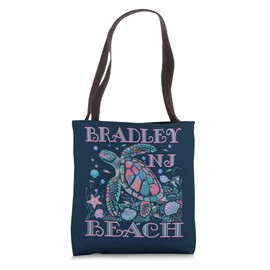 BRADLEY BEACH NJ TURTLE LOVER COLORFUL BEACH SOUVENIR Tote Bag