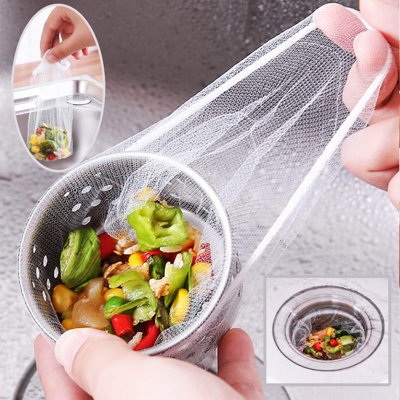Kitchen Disposable Mesh Sink Strainer Bag and PP Extraction Box