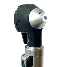 Compact Pocket Size Mini Otoscope with 2 Specula Tip Tubes, Extra Bulb, & Storage Pouch - Artlab (Black)