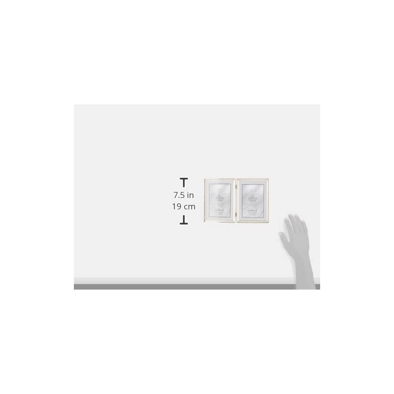 Lawrence Frames Verona Collection 5 x 7-Inch Metal Silver Hinged