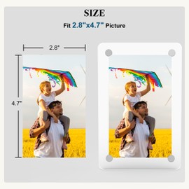 Car Sun Visor Photo Holder, Universal Magnetic Photo Clip, Decorate Your Car Visor Clip with Personality(2.8x4.7, 2PCS)