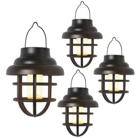 Solar Lights Outdoor Waterproof Hanging Solar Lantern Garden Decor, Hanging Outdoor Lanterns Led Lights for Outside Porch Patio Yard Balcony Pathway