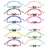 Pack of 12 Friendship Bracelets, Children's Bracelets with Butterfly Pendant,