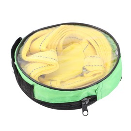 Qiilu Tow Strap, 4 m x 4.5 cm, Yellow, 5 Tonnes, Compatible with Car, Truck, Off-Road Vehicle, ATV, Motorcycle, Nylon, Hooks, Safety Hooks, Tow Rope, Tow Cable, Emergency Vehicle