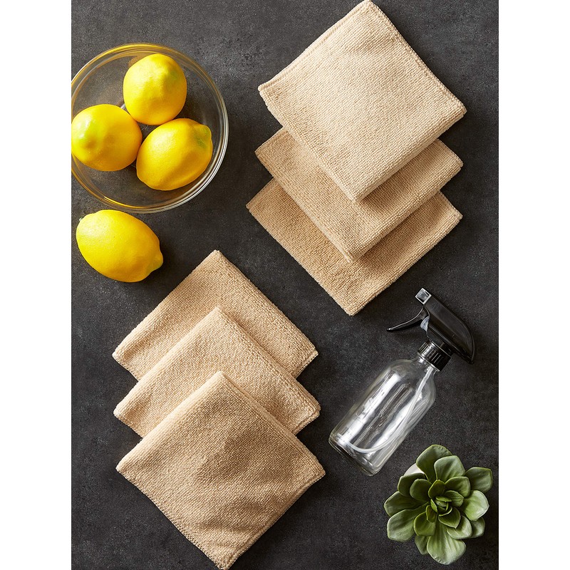 DII Cleaning Collection Soft Highly Absorbent Microfiber, Dishcloth Set, 12x12,
