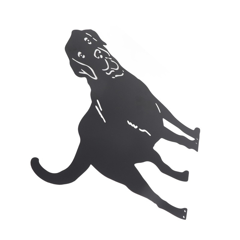Metal Dog Statue Garden Stake Labrador Silhouette Animal Sculpture for