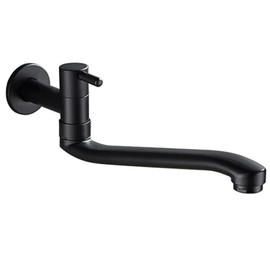 Wall-Mounted Sink Single Cold Extended Bathroom Basin G1/2 rotatable Balcony mop Sink Faucet (Color : 36cm)