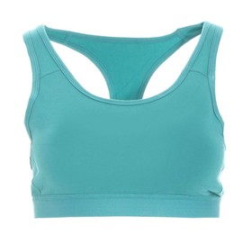 KicKee Womenswear Solid Performance Jersey Sports Bra (M, Neptune)