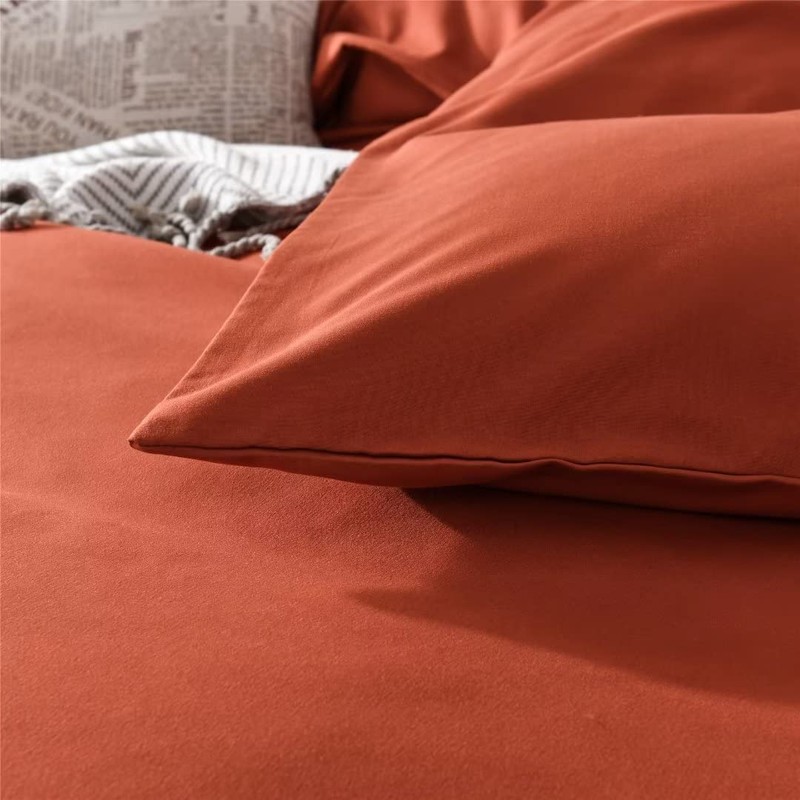Ruccit Pillowcases 2 Pack Burnt Orange Pillowcases Soft Brushed Microfiber