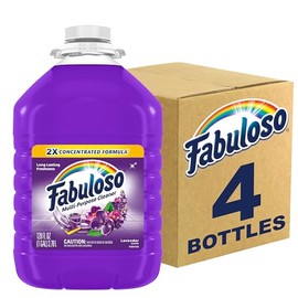 Fabuloso All Purpose Cleaner, Floor Cleaner, Makes 64 Gallons per bottle - 128oz - Pack of 4