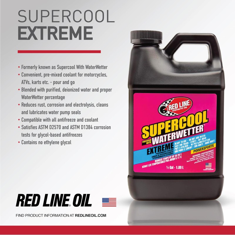 Red Line 80205 Supercool Extreme Powersports Coolant Fortified with WaterWetter