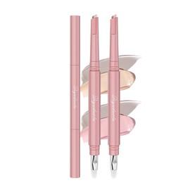 2-in-1 Tearbag Liner, 2-in-1 Sleeping Silk Pen, Highlights & Shadows Colors, Natural Tearbag Makeup, Waterproof & Wrinkle-Resistant, Automatic Opening, For Beginners, Easy to Use, Double Set (Set of 2