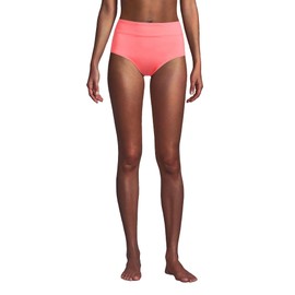 Lands' End Womens Chlorine Resistant High Waisted Bikini Bottoms Control Wood Lily Regular 10
