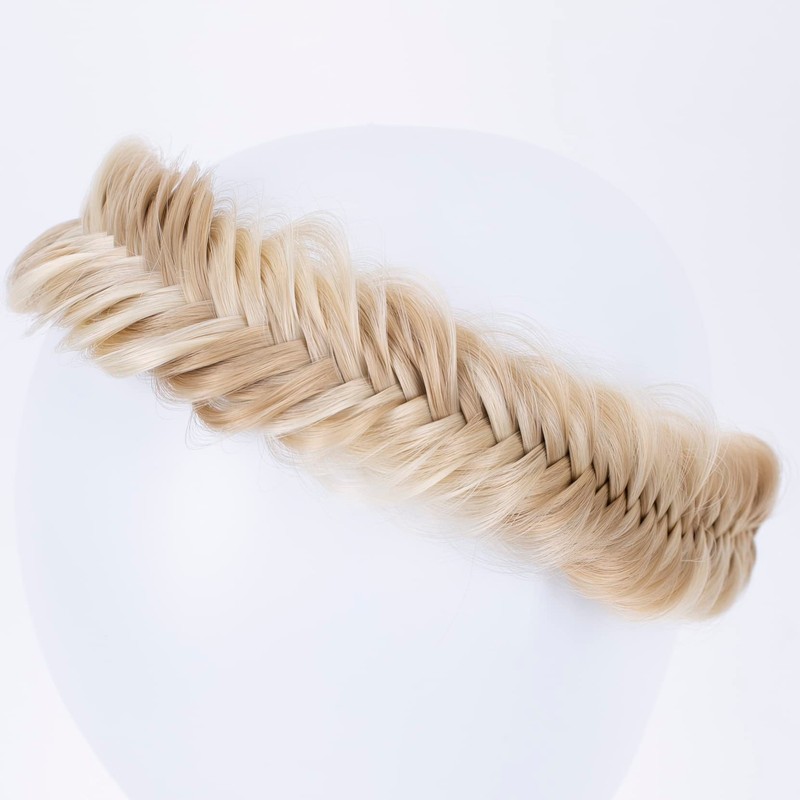 CAISHA Braided Hairpiece Hairband Headband Hair Accessories Light Blonde Highlights