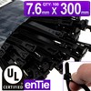 Releasable Cable Ties 7.6mm x 300mm Reusable Black [100 Pack]