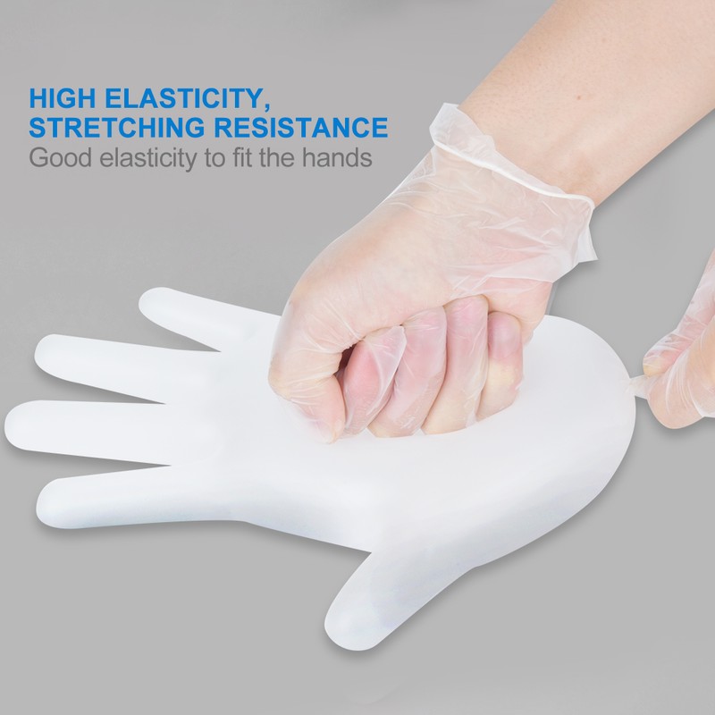 100pcs / box Disposable Gloves PVC Protective Gloves for Workplace
