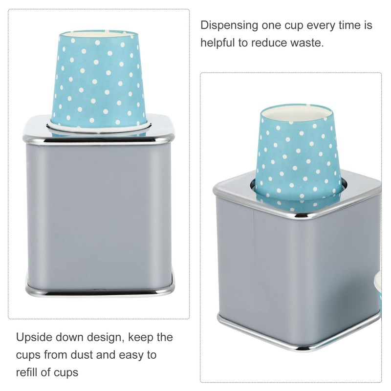 Bathroom Cup Dispenser 3 oz Countertop：Disposable Paper Cup Holders Compact