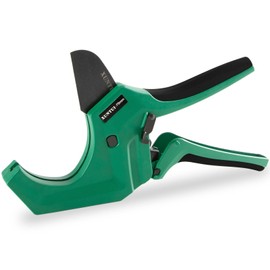 Professional PVC Pipe Cutter 2.5 inch (75mm), Heavy Duty Dark Green Ratchet Tubing Cutter for 2-1/2" Schedule 40 80 PVC, PEX & ABS, Industrial One-Handed Cutting Tool for Irrigation & Plumbing