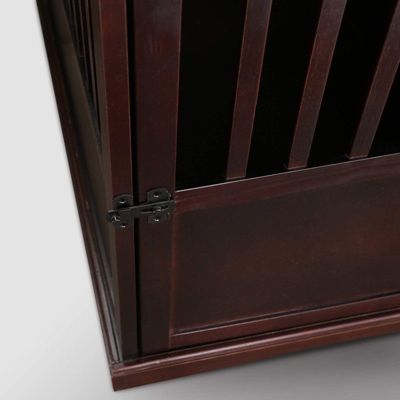 Casual Home Wooden Large Pet Crate, End Table, Espresso