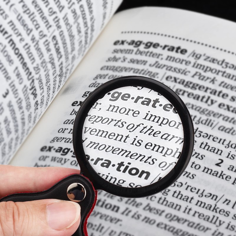 Cobee 5 Pack Mini Magnifier, Pocket Magnifying Glass Foldable 10x