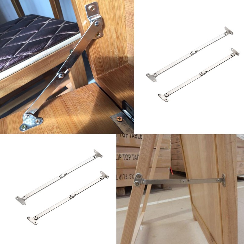 UtySty 2 Pack Folding Lid Support Hinge Drop Lids Stay