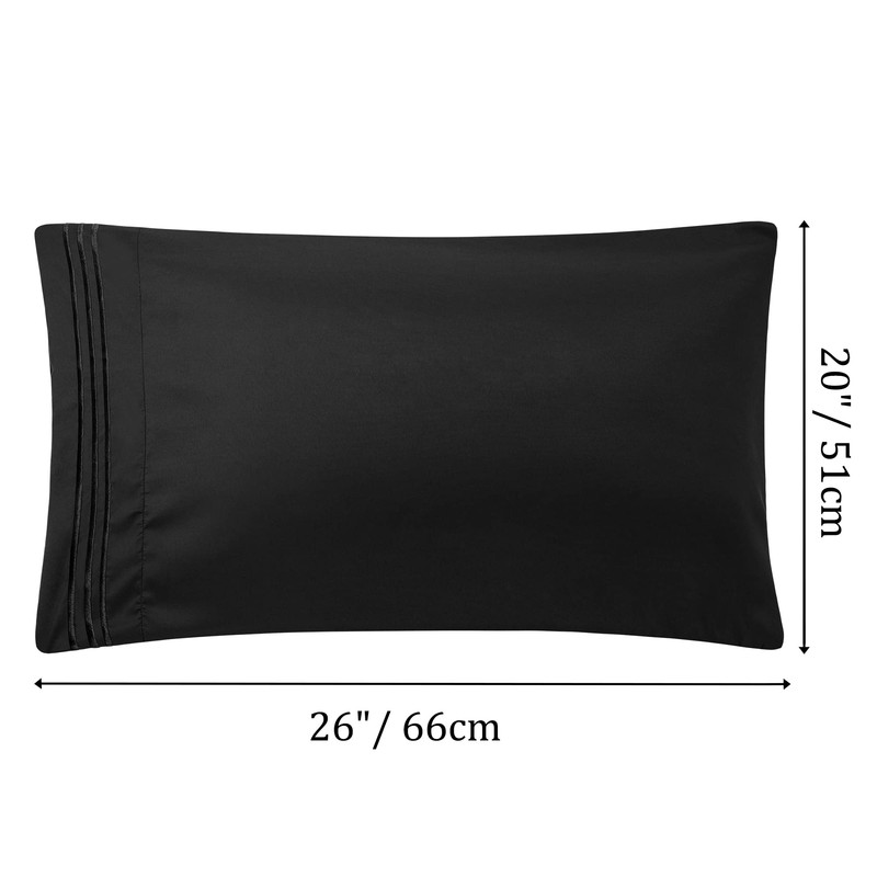 PiccoCasa Brushed Microfiber Pillowcases 2 Pack Soft Breathable Pillow Covers