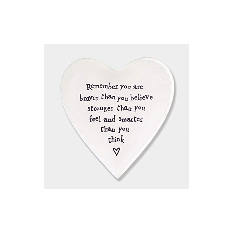 East of India Heart Coaster 'Remember you are braver than