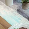Rustic Table Runner Linen Teal Boho Table Runner Modern Turquoise