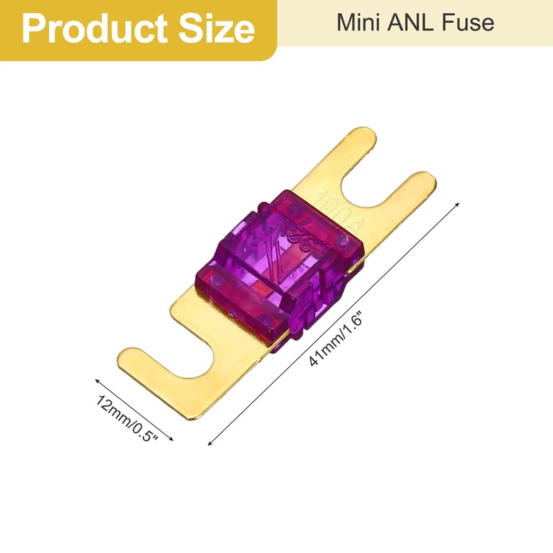 MECCANIXITY 5 Pcs 100 A 32 V Mini ANL Fuse