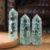 1pc Blue Crackle Tower Point Stone of Manifestation Art Home