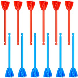 12 Pieces Epoxy Mixer Attachment for Drill Helix Paint Mixer Reusable Paint Stirrers Drill Attachment for Resin for Jewelry Resin Casting Molds (Red, Blue)