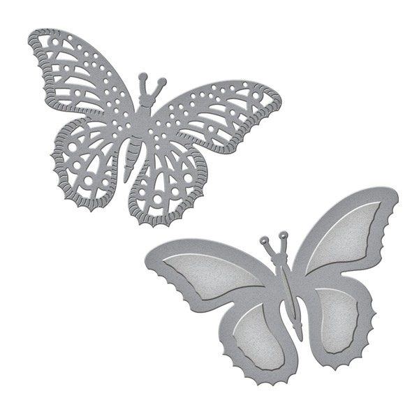 Spellbinders Shapeabilities Stanze D-Lites Schmetterlinge, Metal, braun, 15.2 x 8.9 x 0.3 cm