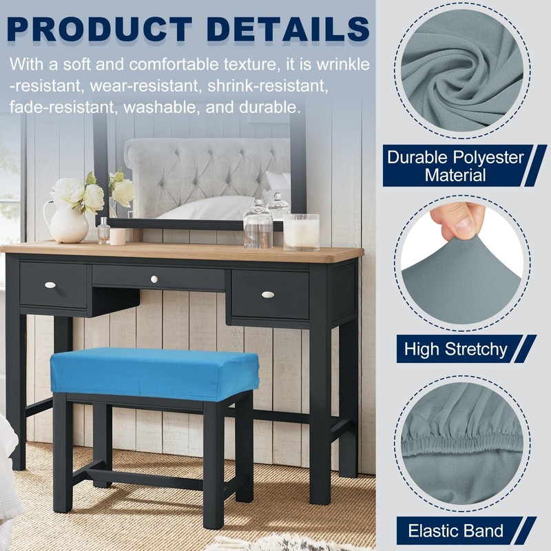 sourcing map Bar Stool Cover Rectangle, Stretch Washable Saddle Counter