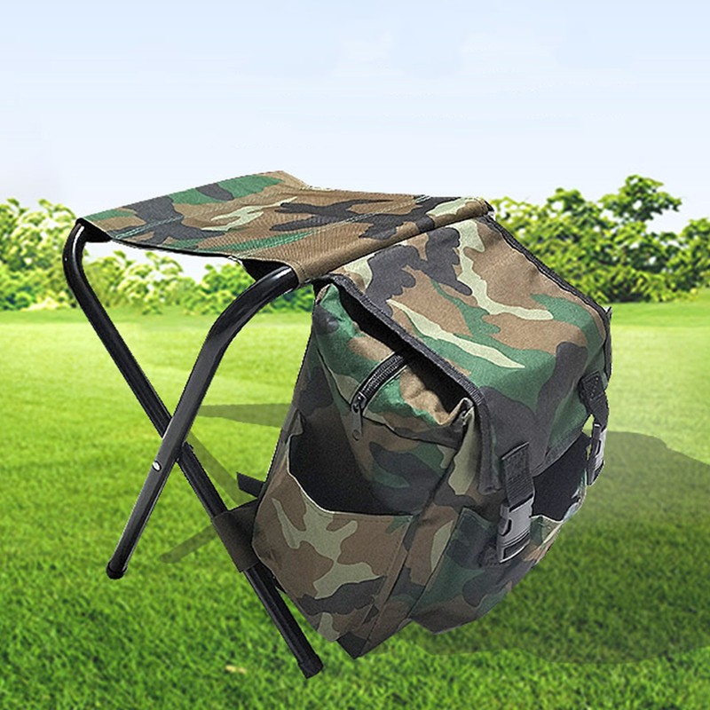 Backpack Chair 600D Oxford Cloth Reinforced Steel Pipe Large Storage
