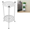50cm Double Layer Plant Stand Iron Multifunctional Flower Rack Flower