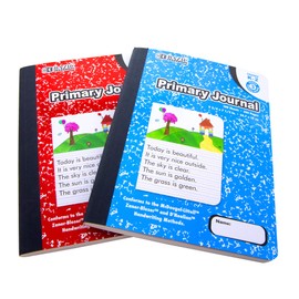 BAZIC Primary Journal Marble Composition Book. 100 Sheet Notebook for Grades K-2 (9 ¾” x 7 ½”. Case of 48)