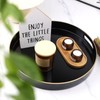 Omuriko Black Round Decorative Tray with Handles, 13" Versatile Serving