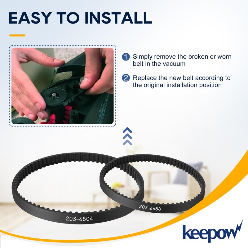 KEEPOW Replacement Belt Compatible with Bissell ProHeat 2X Upright and